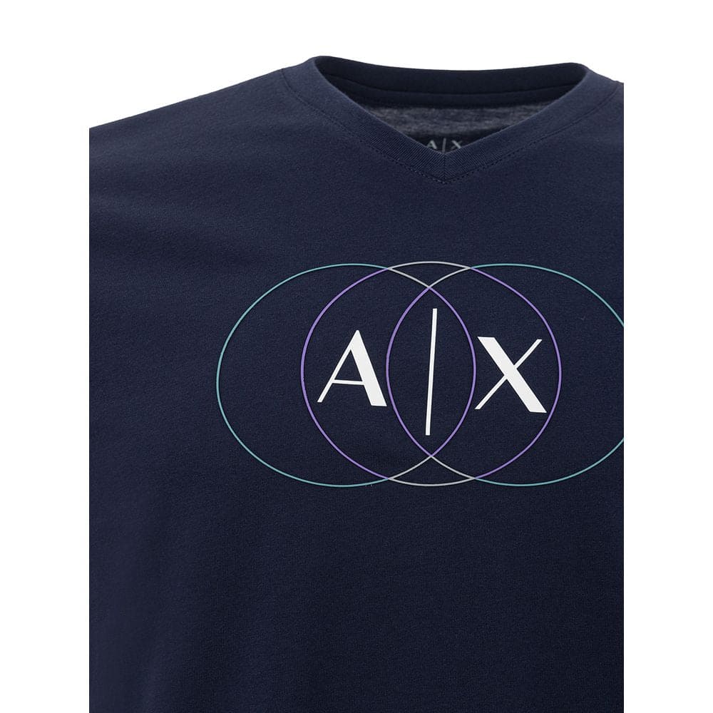 T-shirt en coton bleu élégant Armani Exchange pour homme