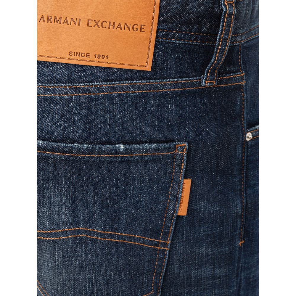 Pantalones de algodón azul elegantes de Armani Exchange para hombres modernos