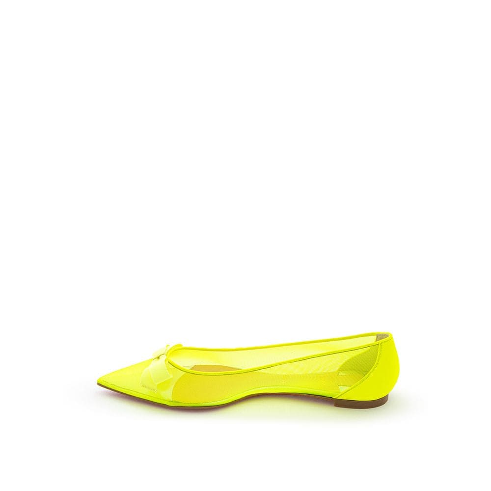 Christian Louboutin Escarpins plats Sunshine Yellow Mesh Elegance