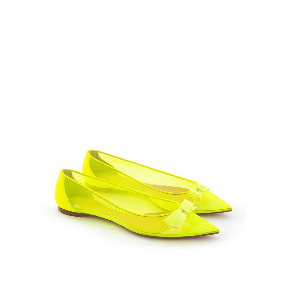 Christian Louboutin Escarpins plats Sunshine Yellow Mesh Elegance