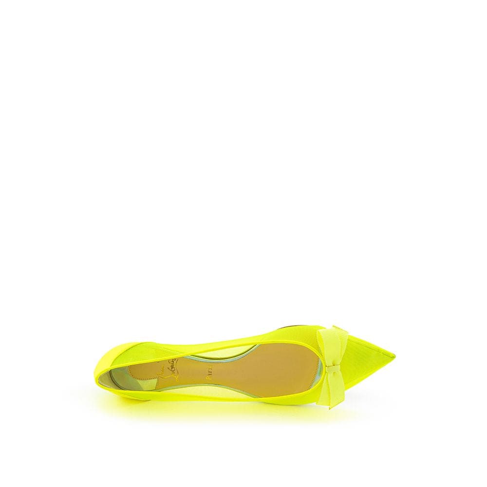 Christian Louboutin Escarpins plats Sunshine Yellow Mesh Elegance