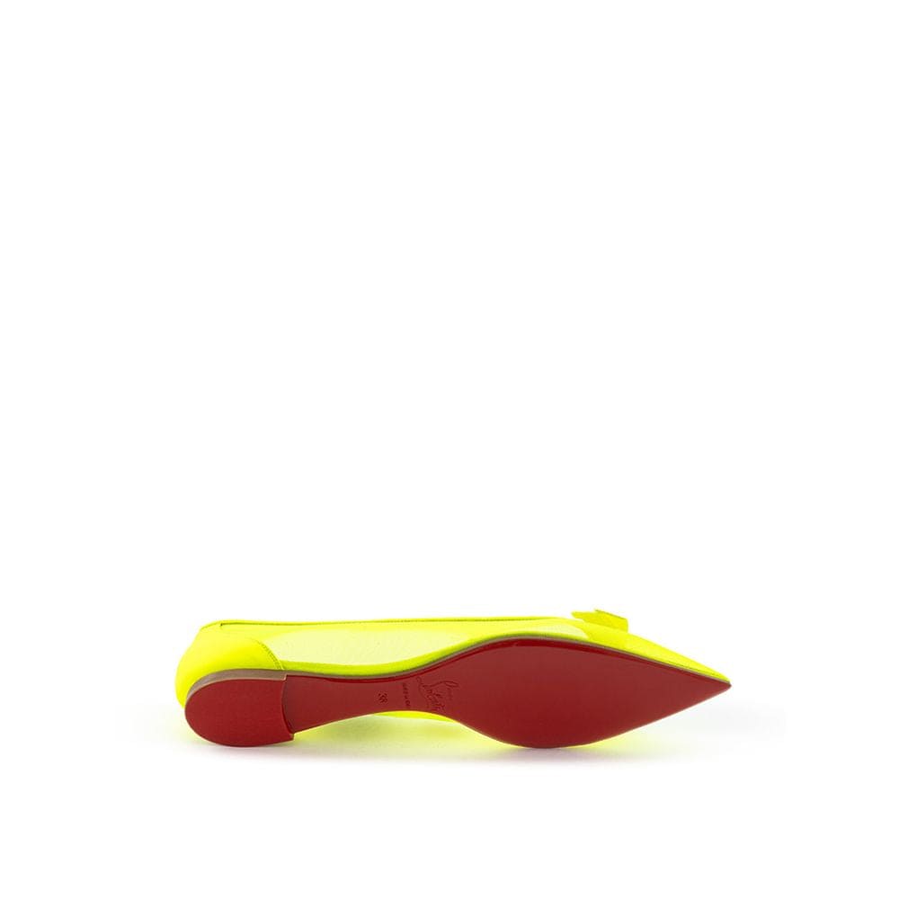 Christian Louboutin Escarpins plats Sunshine Yellow Mesh Elegance