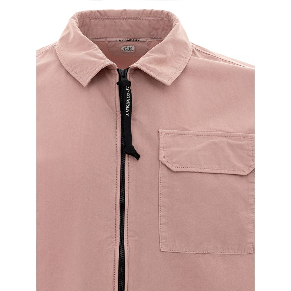 Camisa elegante de algodón rosa para hombre de CP Company