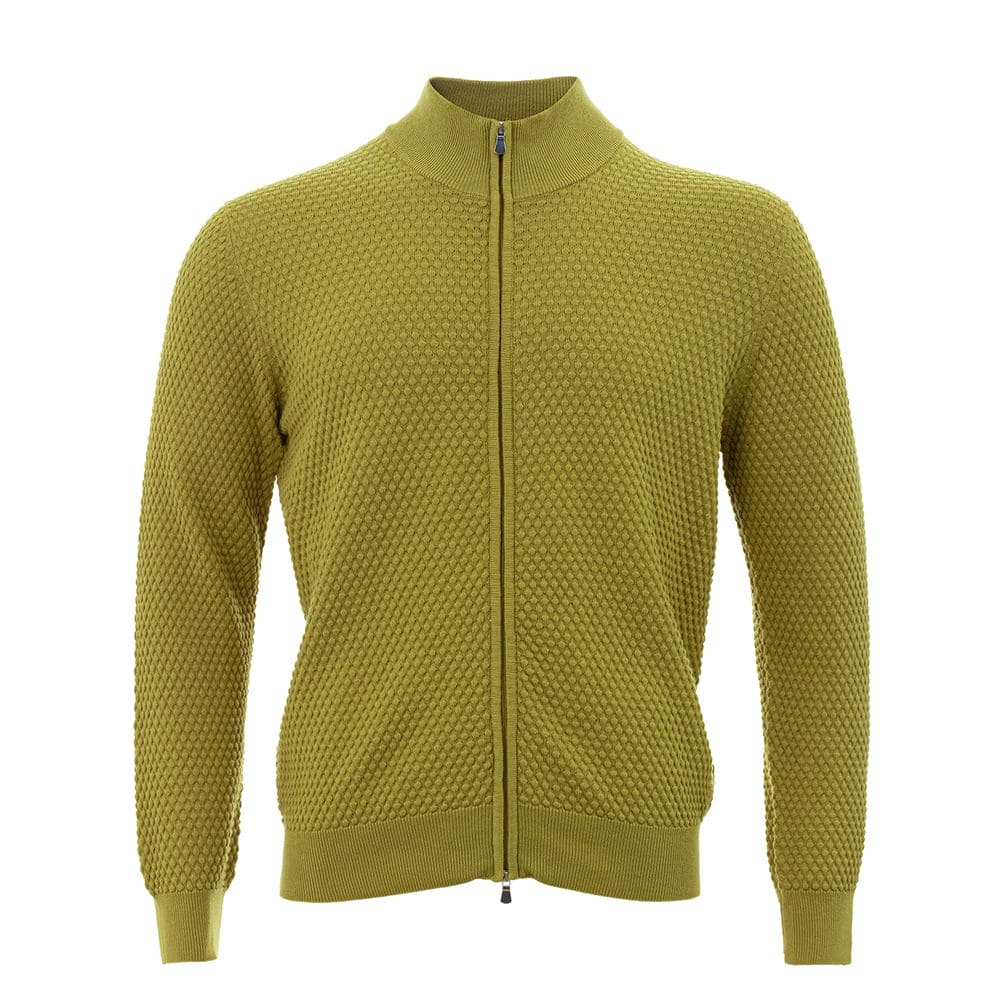 Cardigan élégant en coton jaune Gran Sasso pour homme