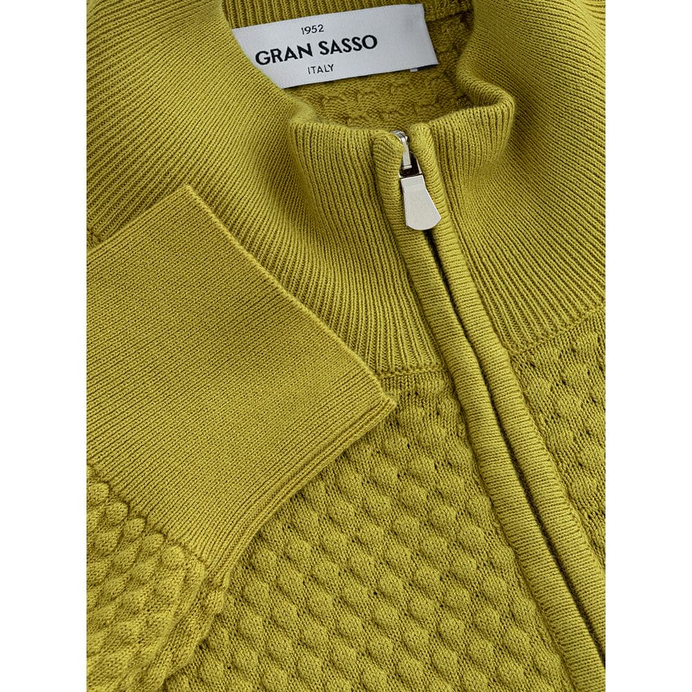 Cárdigan elegante de algodón amarillo Gran Sasso para hombre