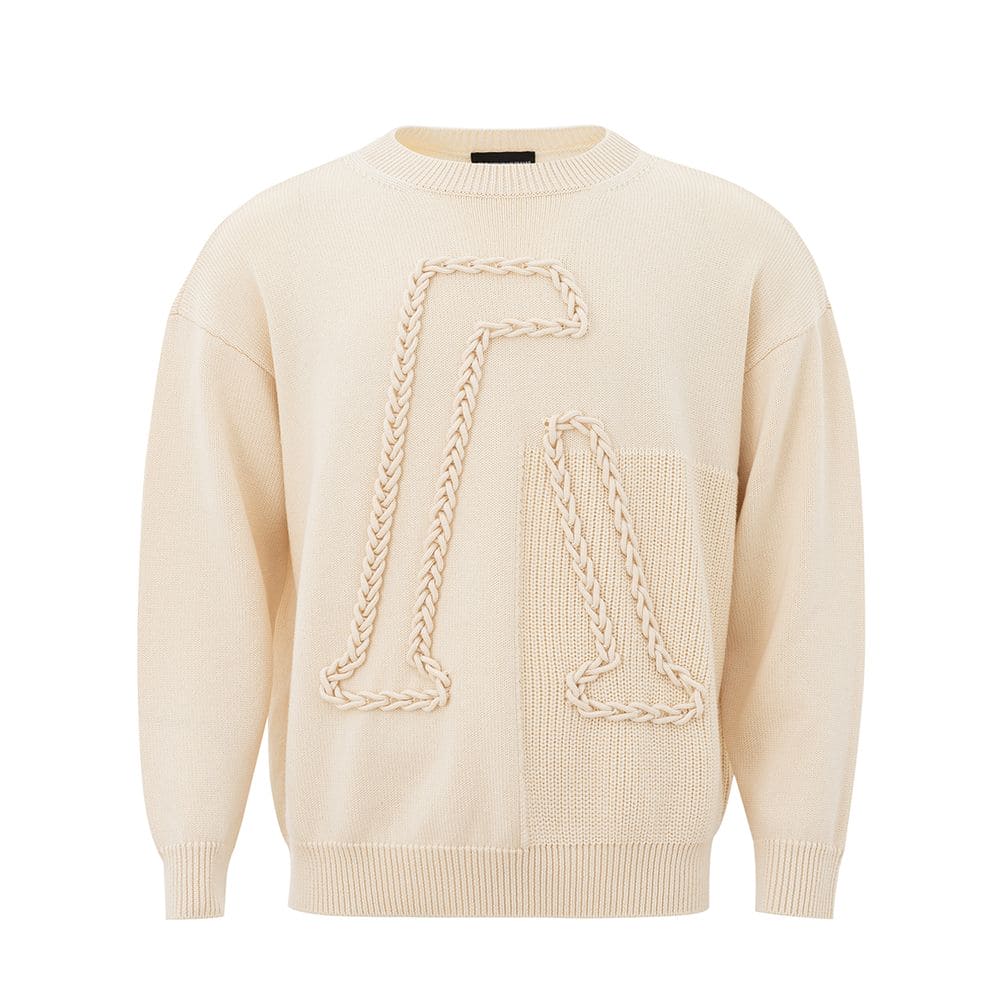 Pull sophistiqué en laine beige Emporio Armani