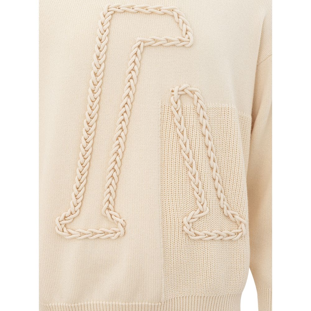 Pull sophistiqué en laine beige Emporio Armani