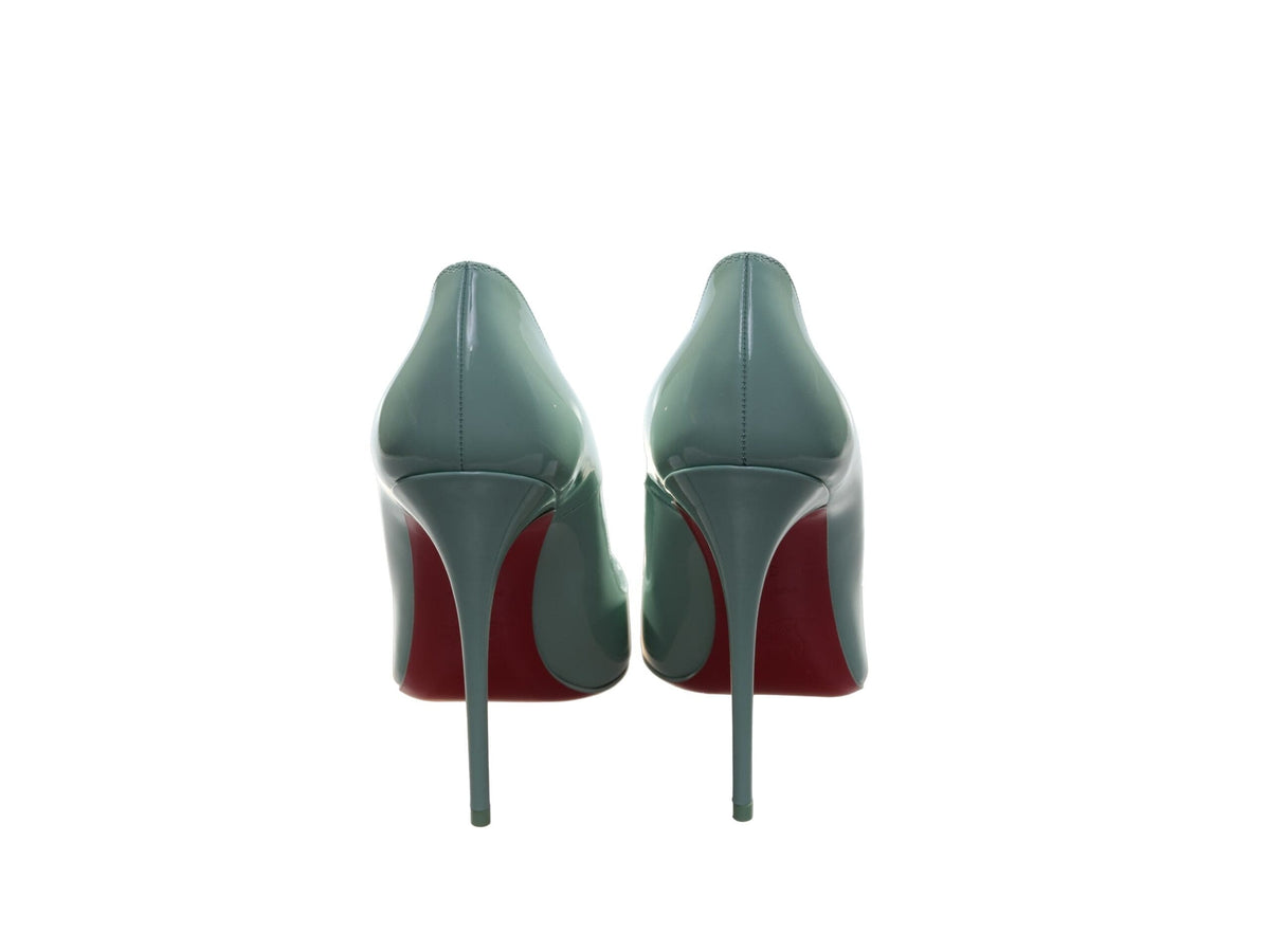 Zapatos de tacón alto de charol verde So Kate 120 de Christian Louboutin