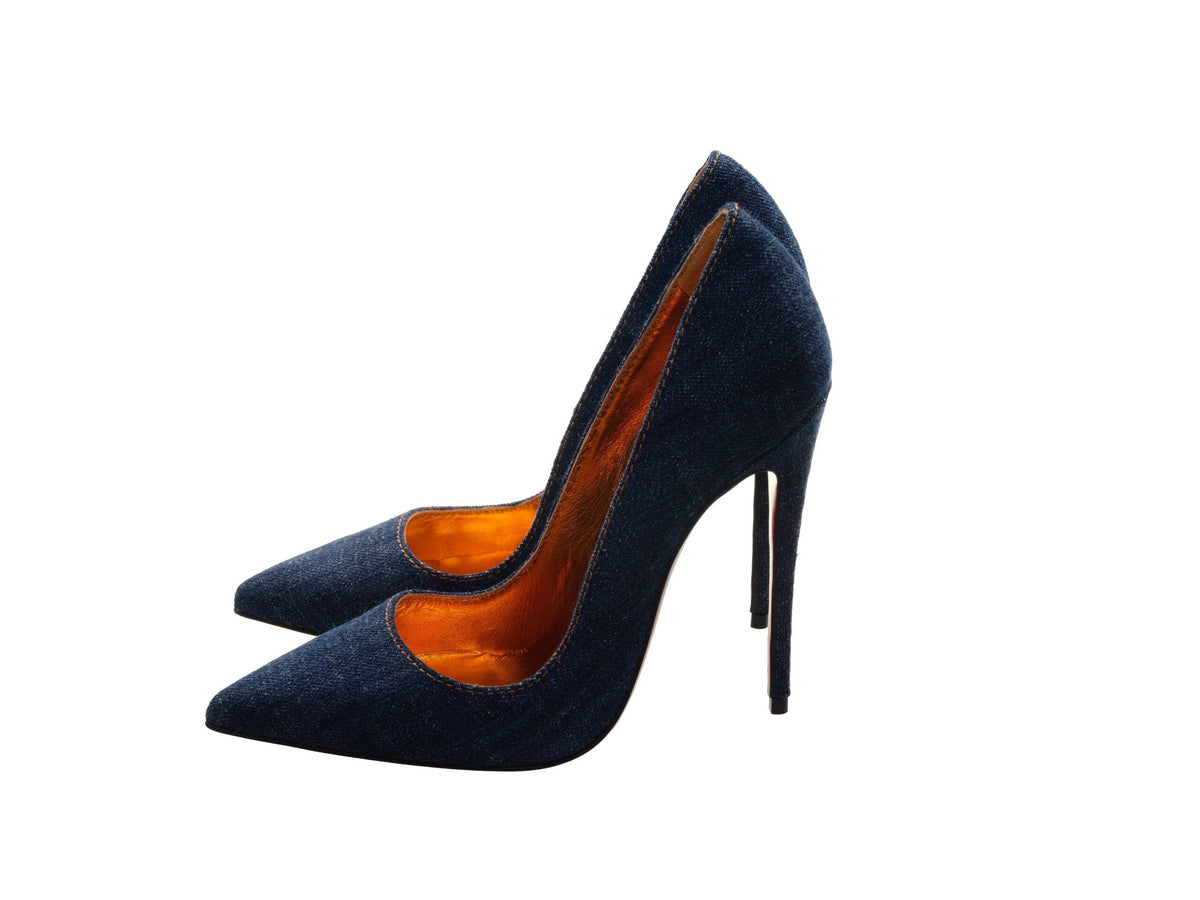 Escarpins à talons hauts en denim So Kate 120 de Christian Louboutin