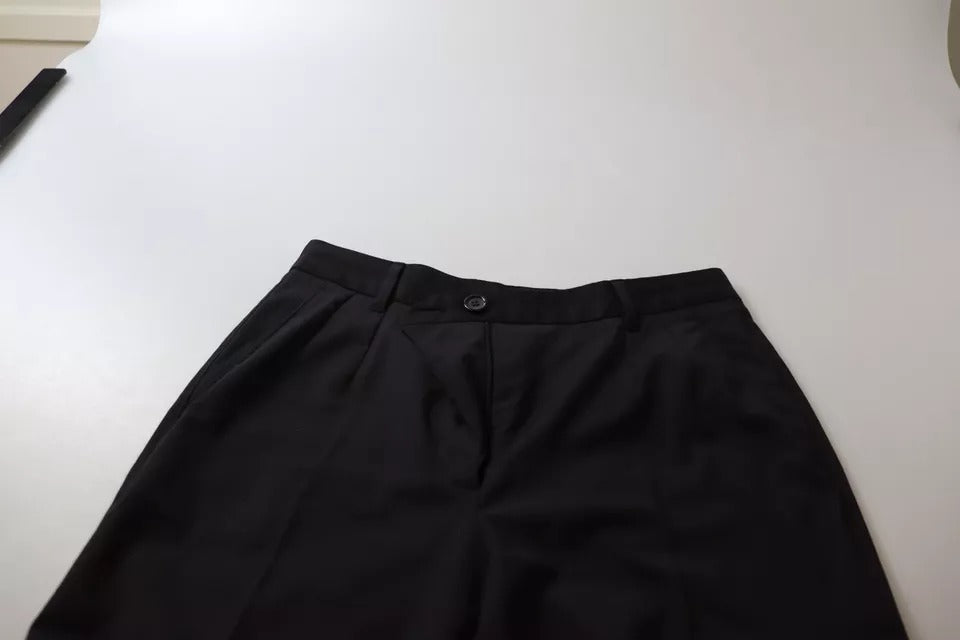 Pantalones negros de talle alto y corte cónico de Dolce &amp; Gabbana