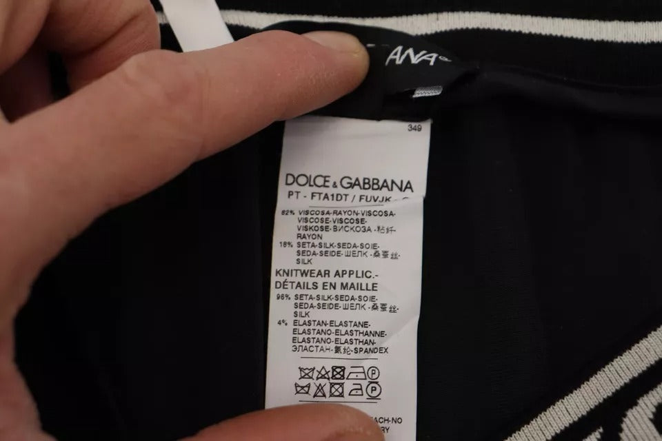 Pantalón de jogging de algodón negro Dolce &amp; Gabbana