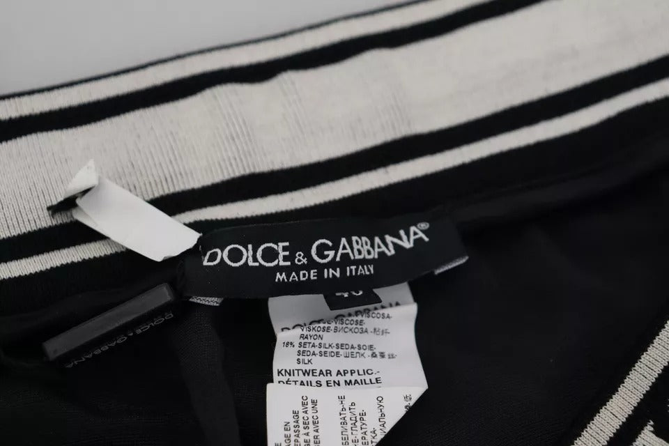 Pantalón de jogging de algodón negro Dolce &amp; Gabbana