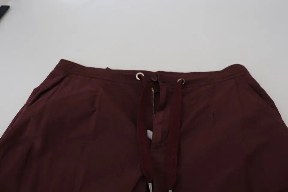 Pantalon de jogging cargo bordeaux Dolce &amp; Gabbana en coton