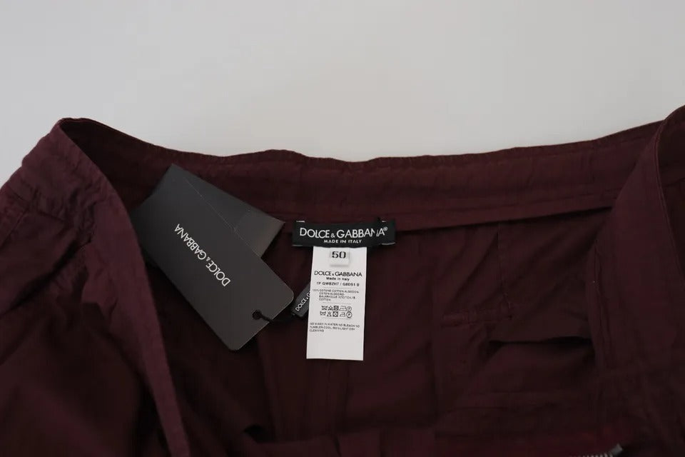 Pantalon de jogging cargo bordeaux Dolce &amp; Gabbana en coton