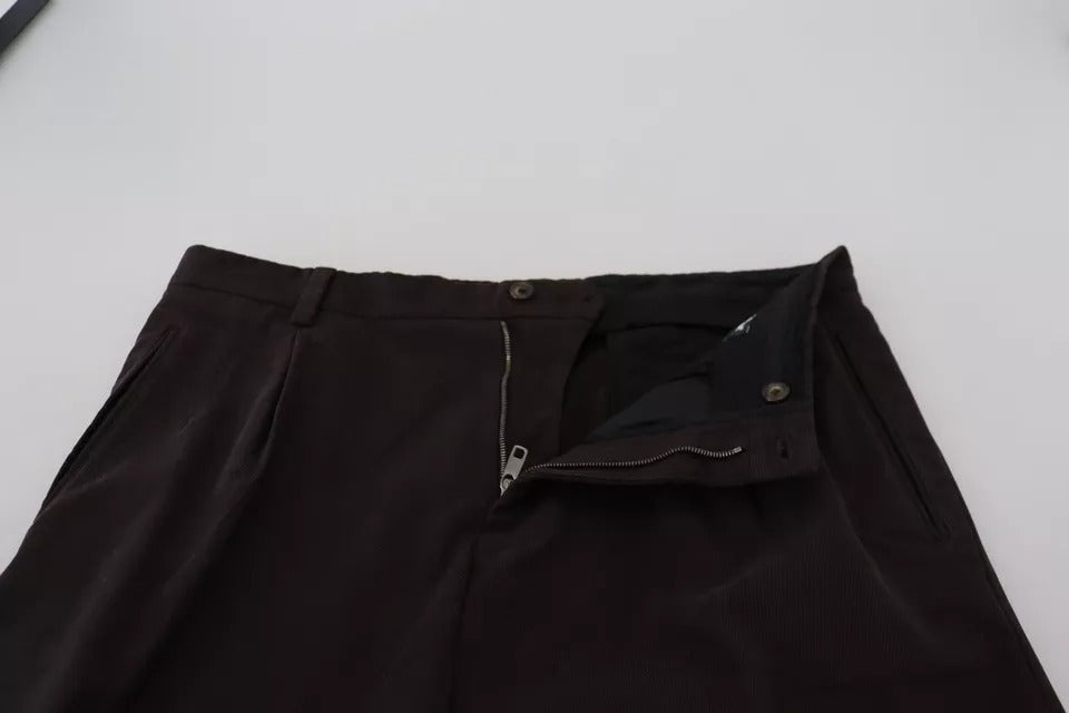 Pantalones pitillo de algodón elástico para hombre de color marrón Dolce &amp; Gabbana