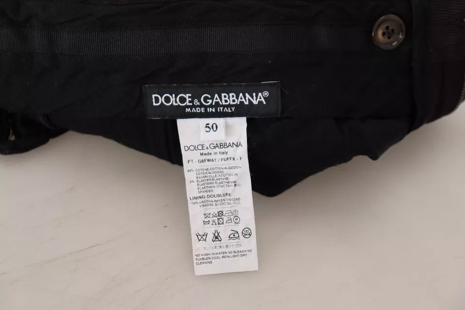 Pantalon skinny marron en coton stretch pour homme Dolce &amp; Gabbana