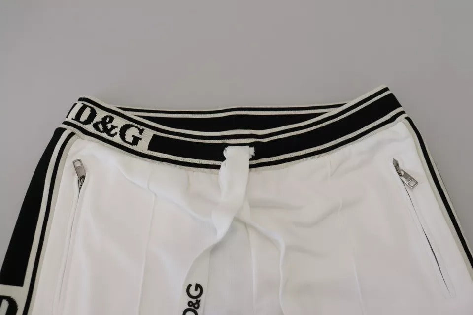 Pantalones de jogging de algodón con logo blanco de Dolce &amp; Gabbana