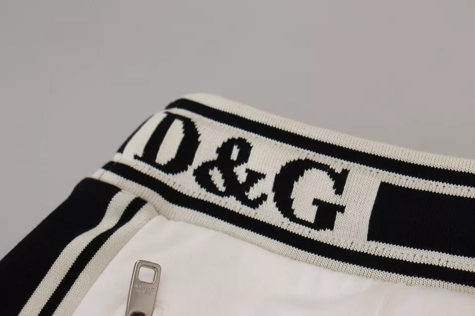 Pantalones de jogging de algodón con logo blanco de Dolce &amp; Gabbana