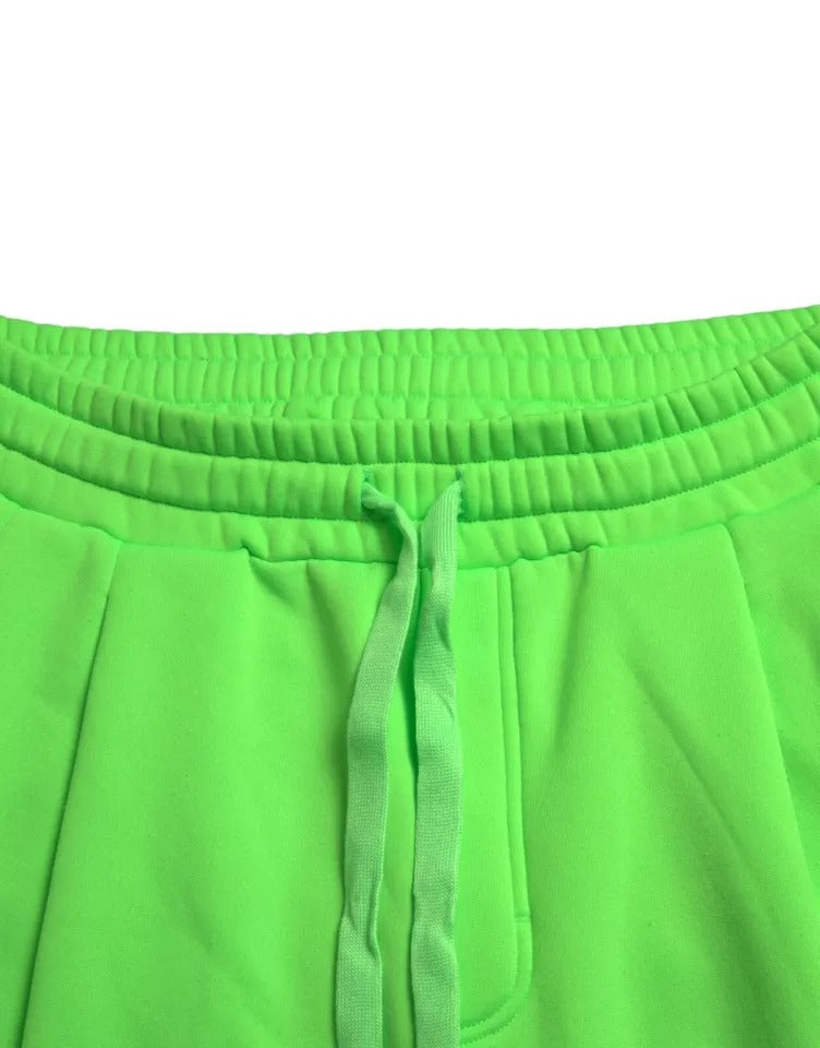 Pantalones deportivos de poliéster verde neón de Dolce &amp; Gabbana