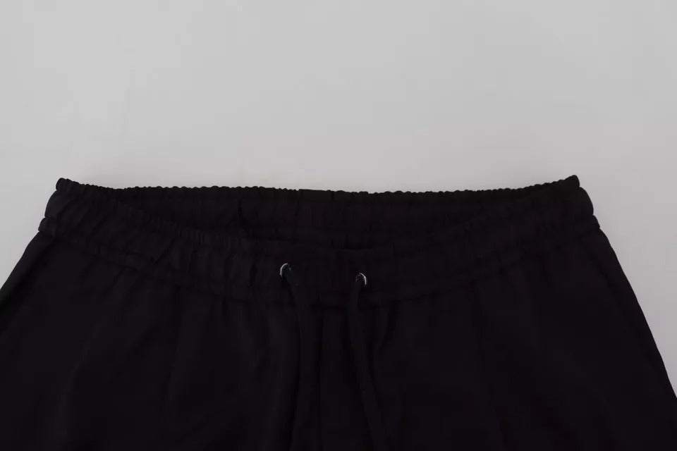 Pantalones de chándal de lana negros Dolce &amp; Gabbana