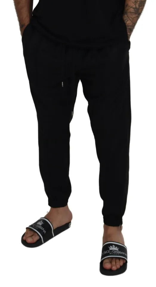 Pantalon de jogging en laine noir Dolce &amp; Gabbana