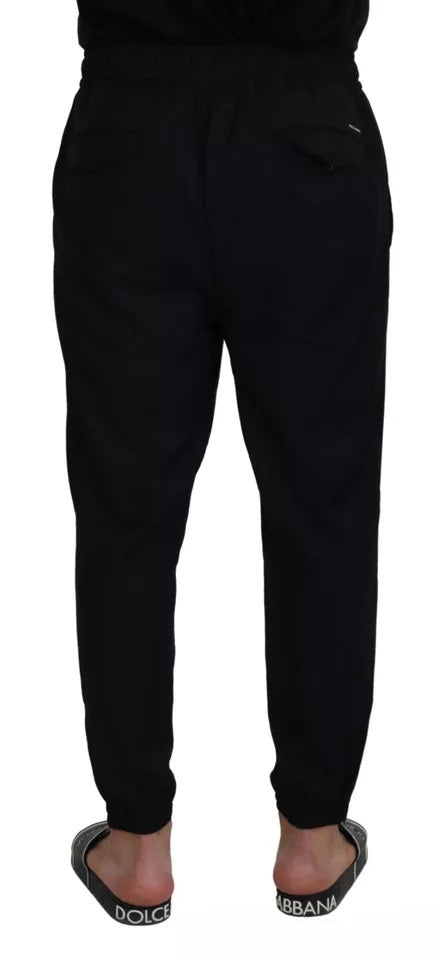 Pantalon de jogging en laine noir Dolce &amp; Gabbana