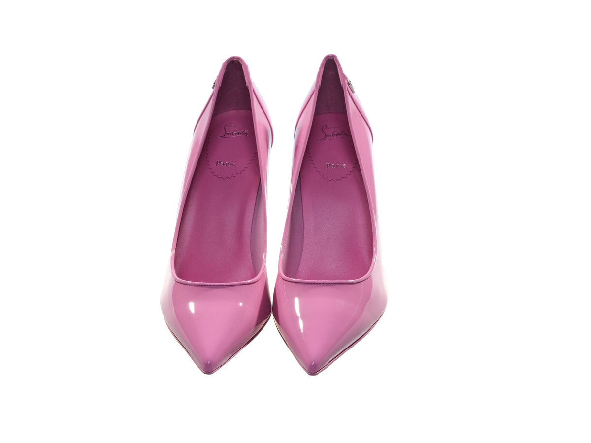 Christian Louboutin Sporty Kate 85 - Tacones altos de charol rosa