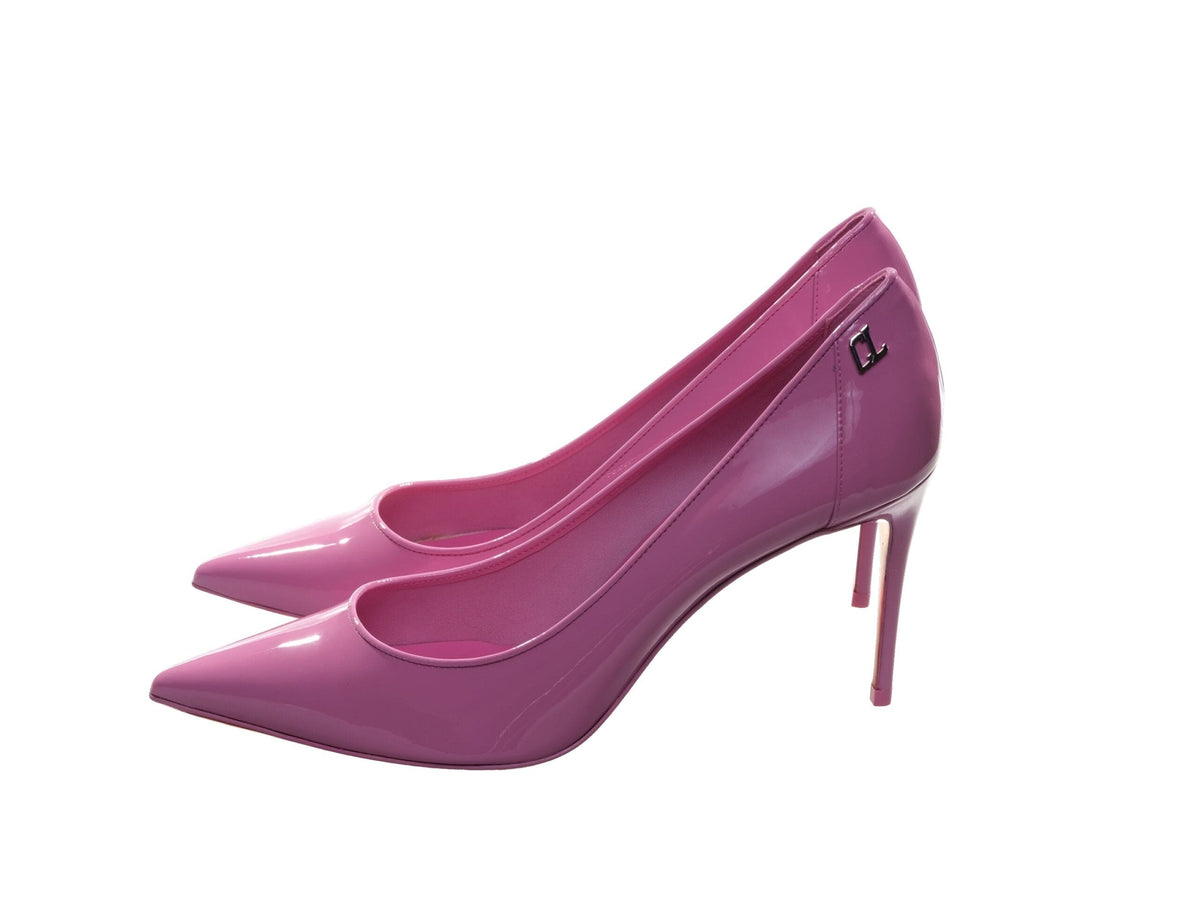 Christian Louboutin Sporty Kate 85 - Tacones altos de charol rosa