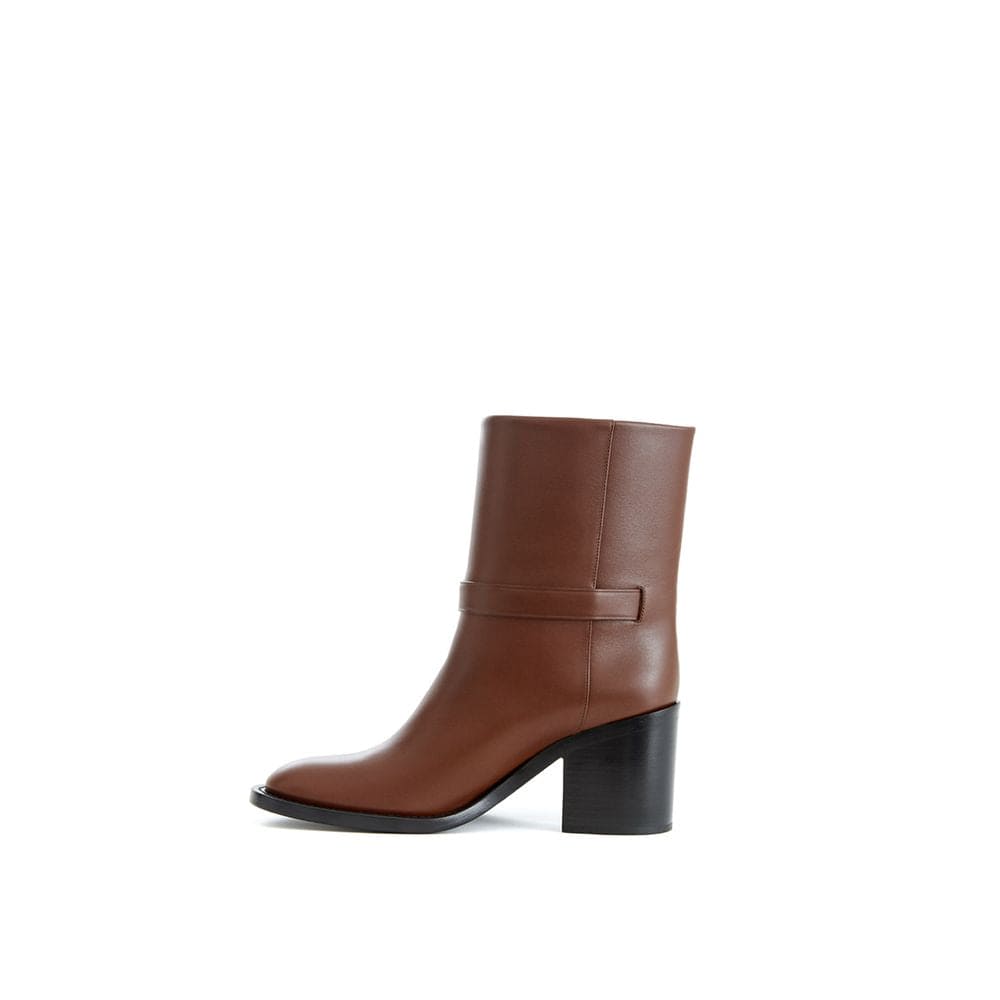 Botte en cuir marron Burberry