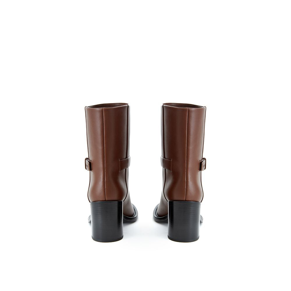 Botte en cuir marron Burberry