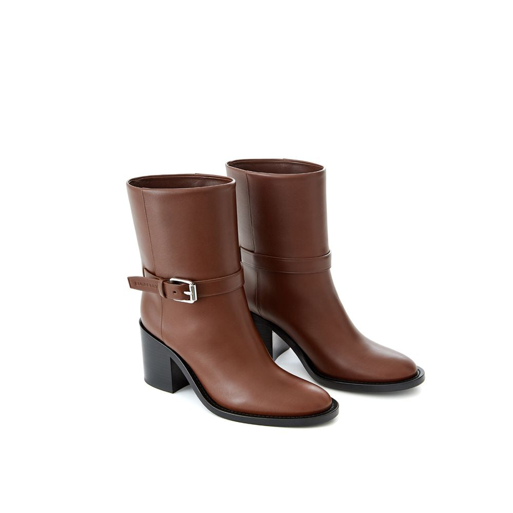 Botte en cuir marron Burberry