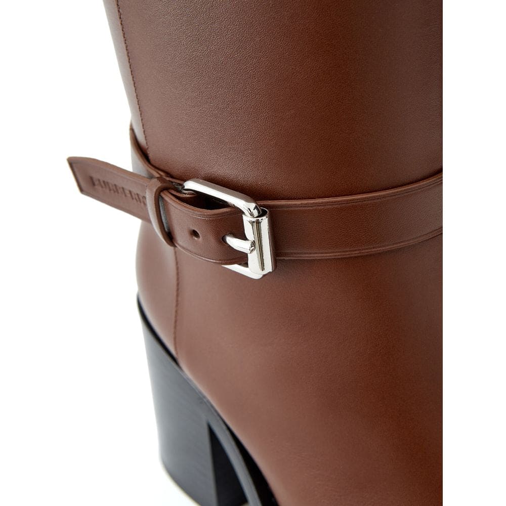 Botte en cuir marron Burberry