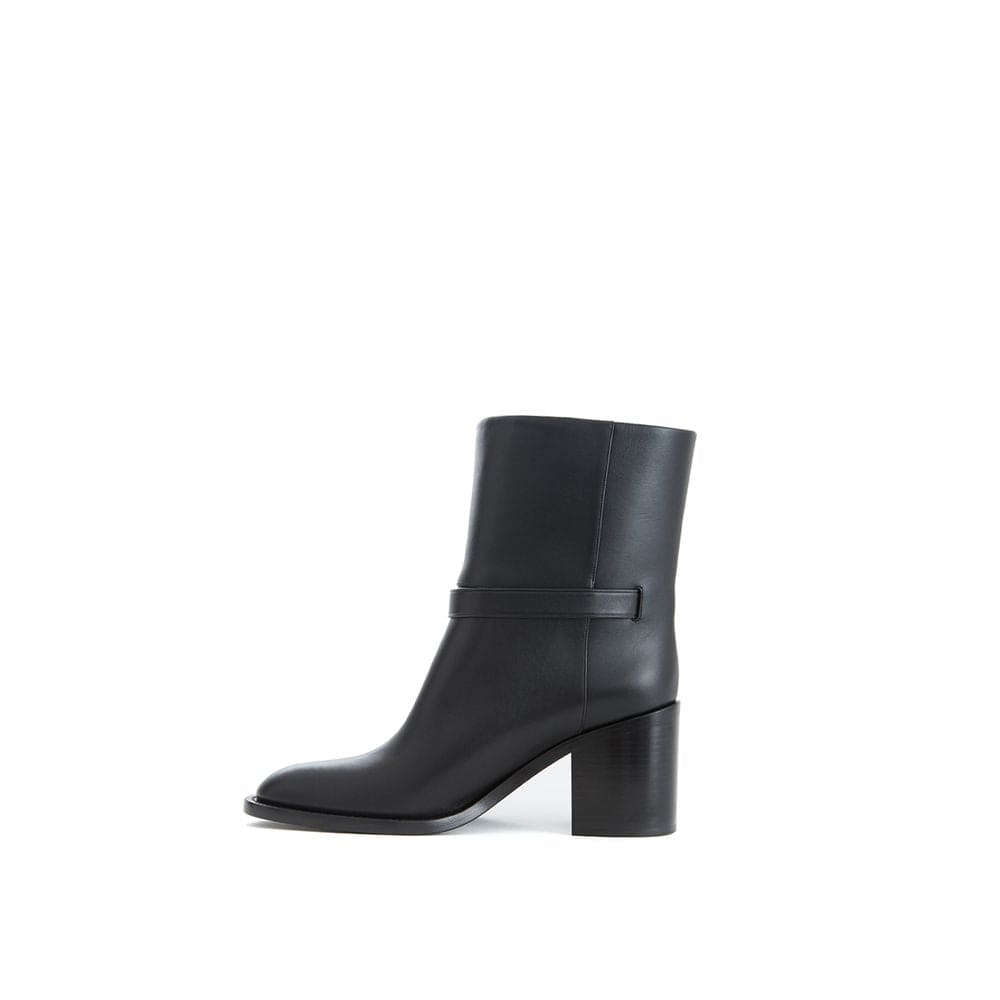 Botte en cuir noir Burberry