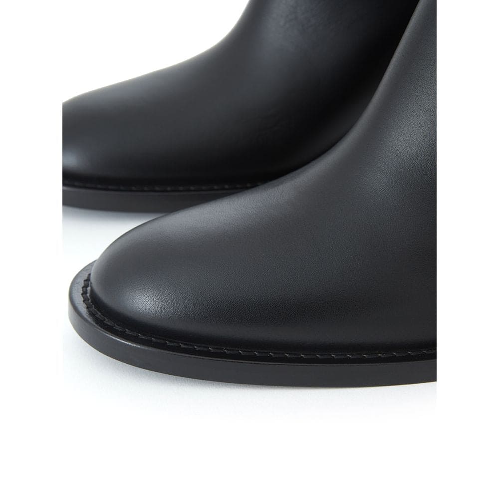 Botte en cuir noir Burberry