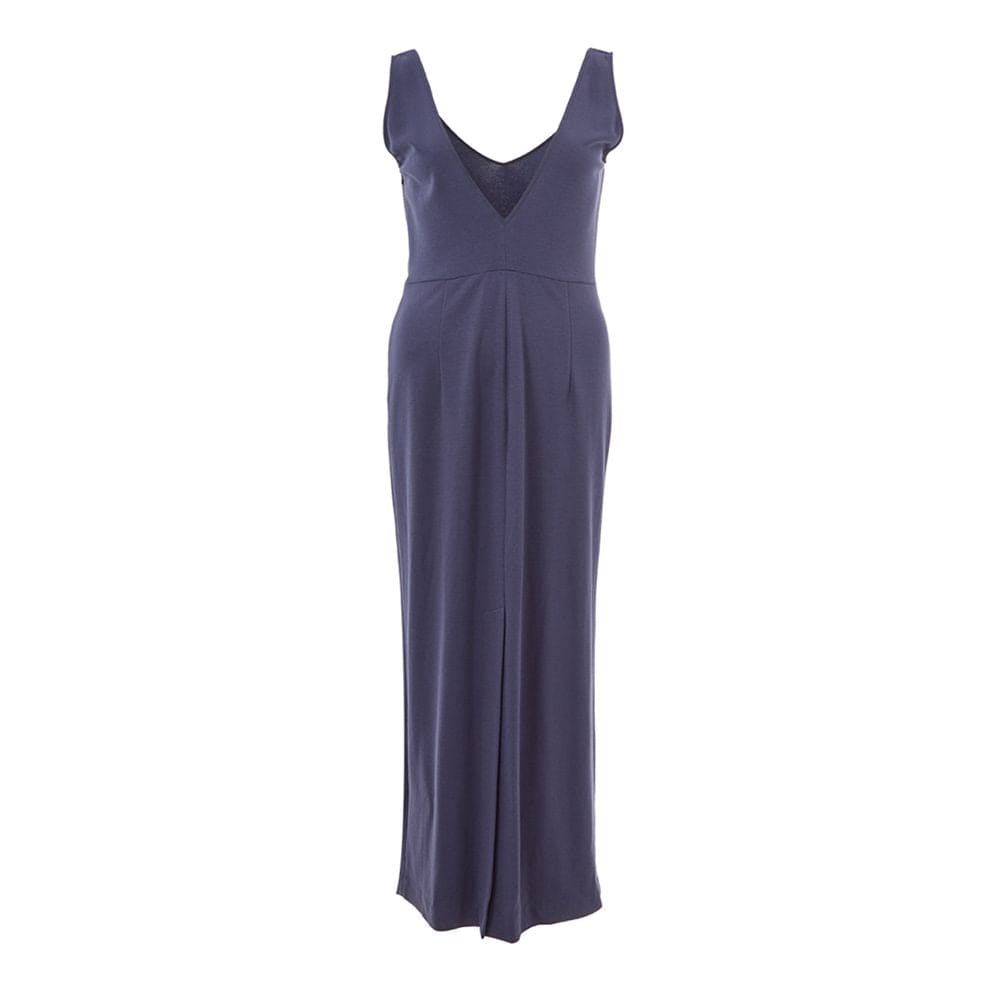 Robe en viscose bleue Lardini