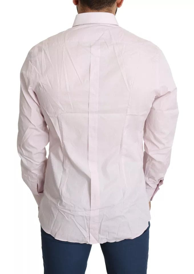 Chemise habillée en coton rose clair pour homme Dolce &amp; Gabbana