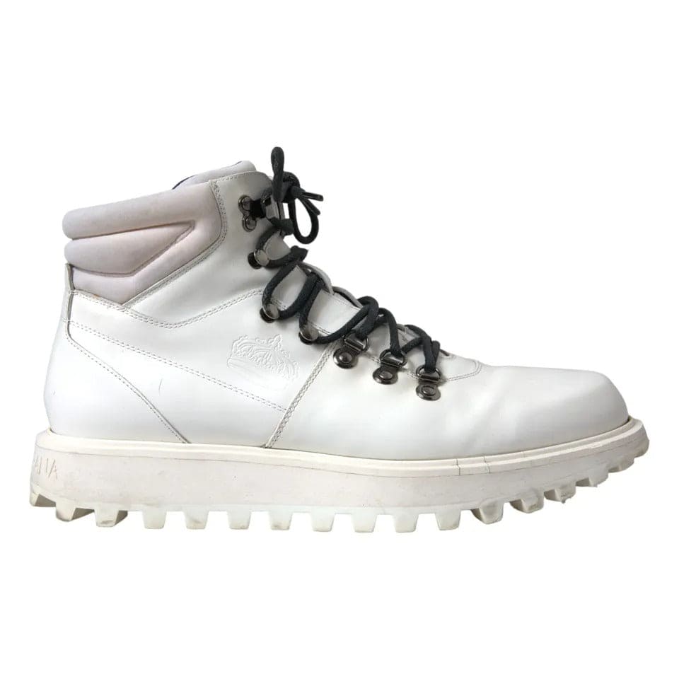 Bottines de randonnée blanches Vulcano de Dolce &amp; Gabbana pour hommes