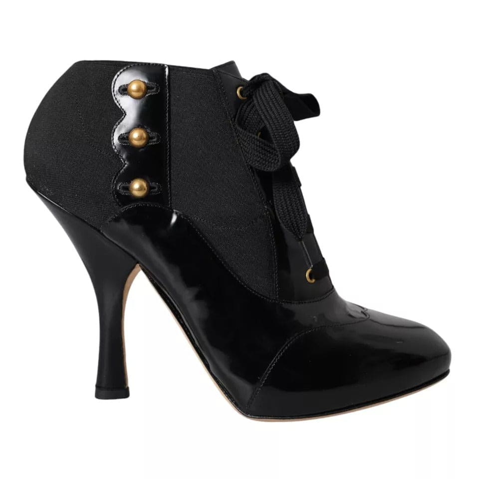 Bottines en jersey stretch noires Dolce &amp; Gabbana