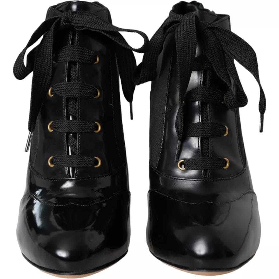 Bottines en jersey stretch noires Dolce &amp; Gabbana