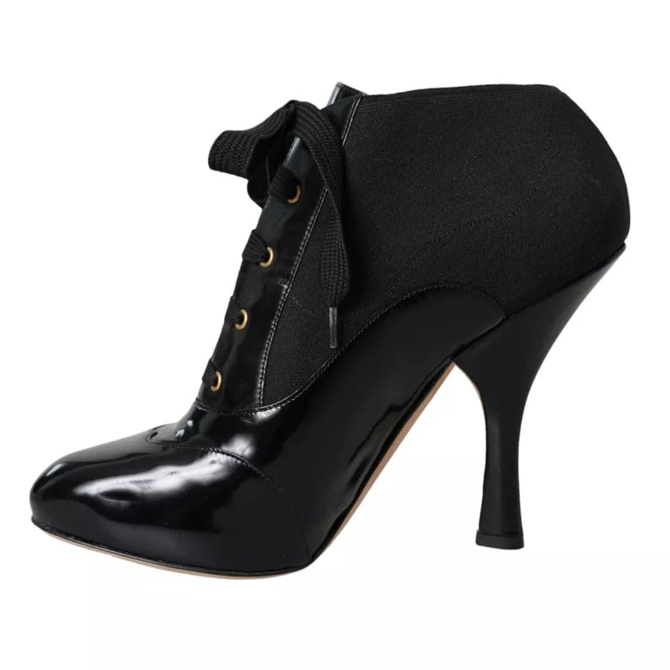 Bottines en jersey stretch noires Dolce &amp; Gabbana