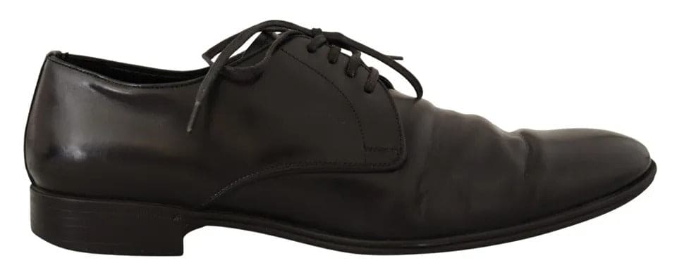 Chaussures habillées Derby en cuir noir Dolce &amp; Gabbana