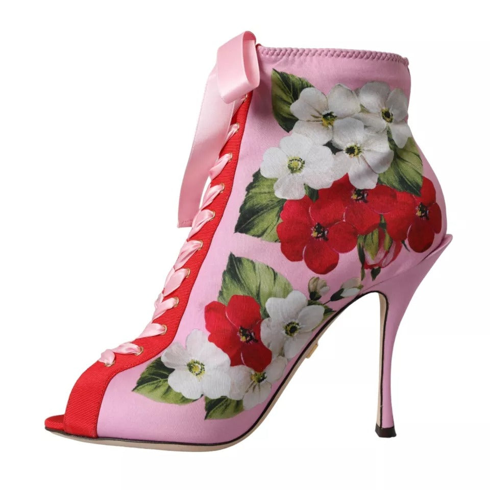 Bottes extensibles en jersey multicolore Dolce &amp; Gabbana Chaussures à talons ouverts