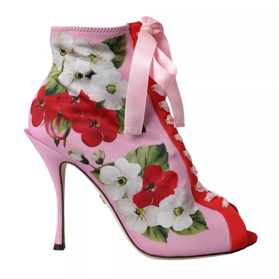 Bottes extensibles en jersey multicolore Dolce &amp; Gabbana Chaussures à talons ouverts