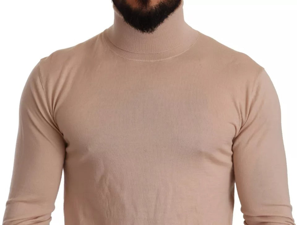 Pull col roulé en cachemire beige Dolce &amp; Gabbana