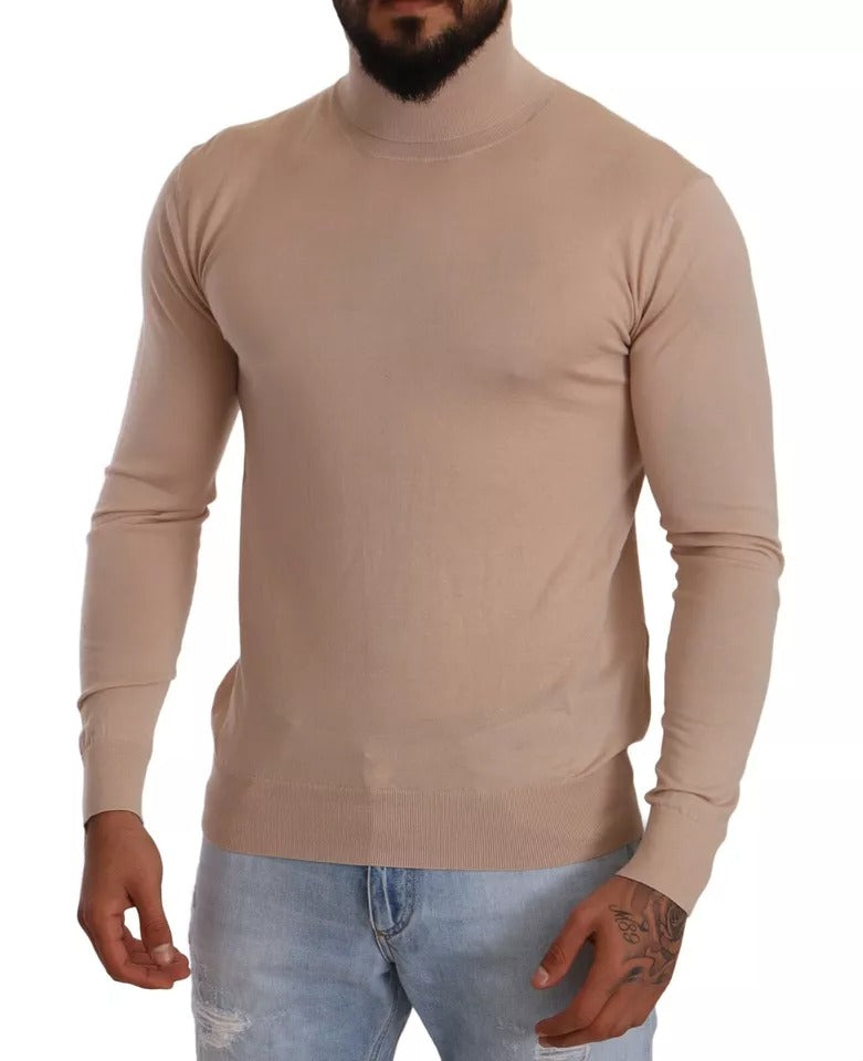 Pull col roulé en cachemire beige Dolce &amp; Gabbana