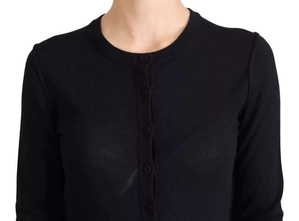 Blusa tipo suéter de manga larga negra de Dolce &amp; Gabbana