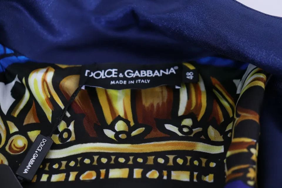 Suéter de abeja con rayas y parche heráldico azul de Dolce &amp; Gabbana