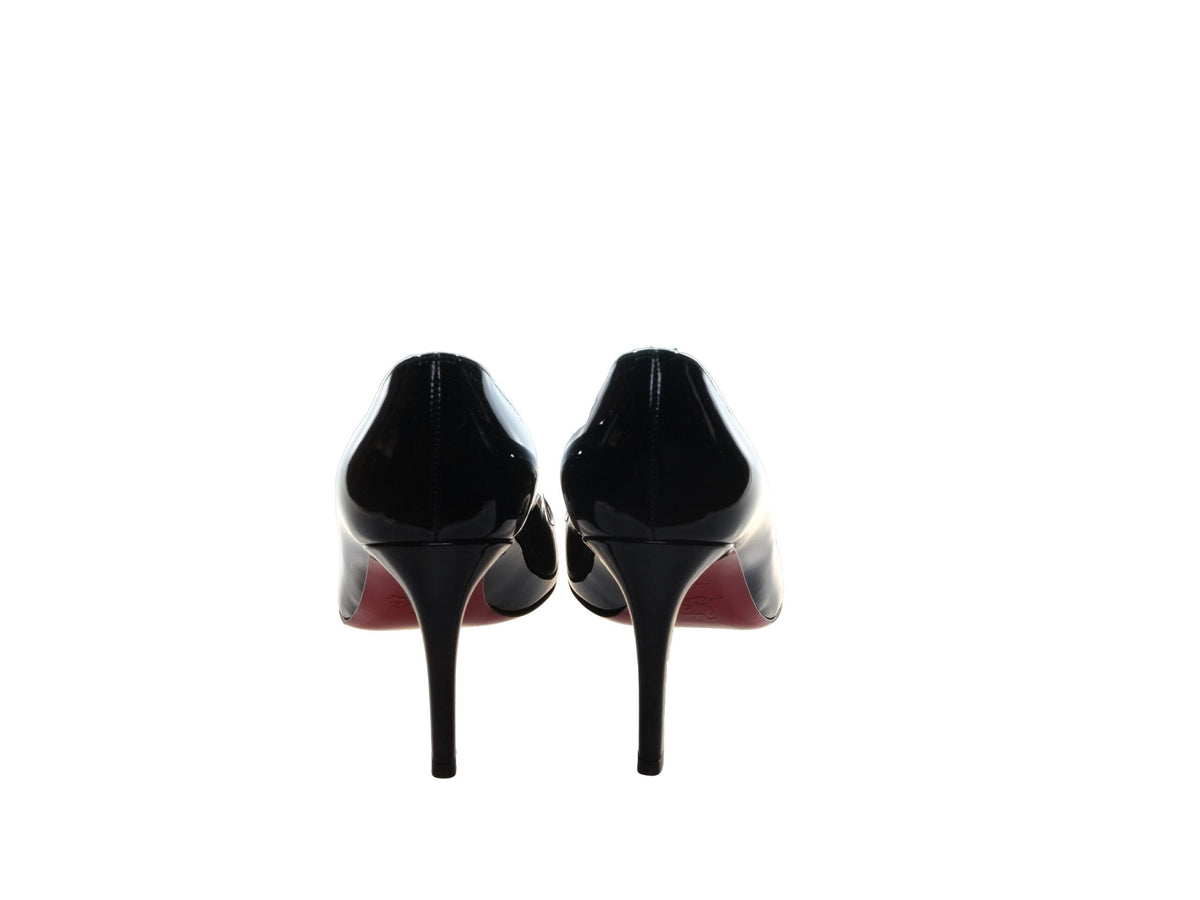 Escarpins à talons hauts en cuir noir Christian Louboutin Pigalle 85