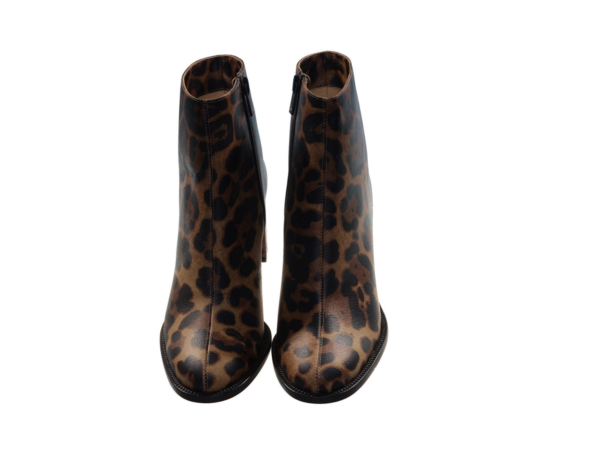 Bota de tacón alto con estampado de leopardo marrón Adoxa 70 de Christian Louboutin