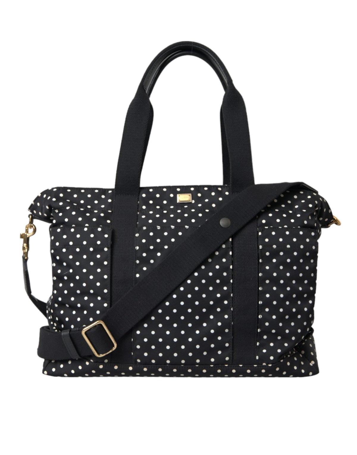 Sac de voyage pour bébé avec matelas à langer à pois noirs Dolce &amp; Gabbana